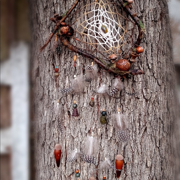 Handmade Nature-inspired dream catcher, made to order. - Picture 5 of 5